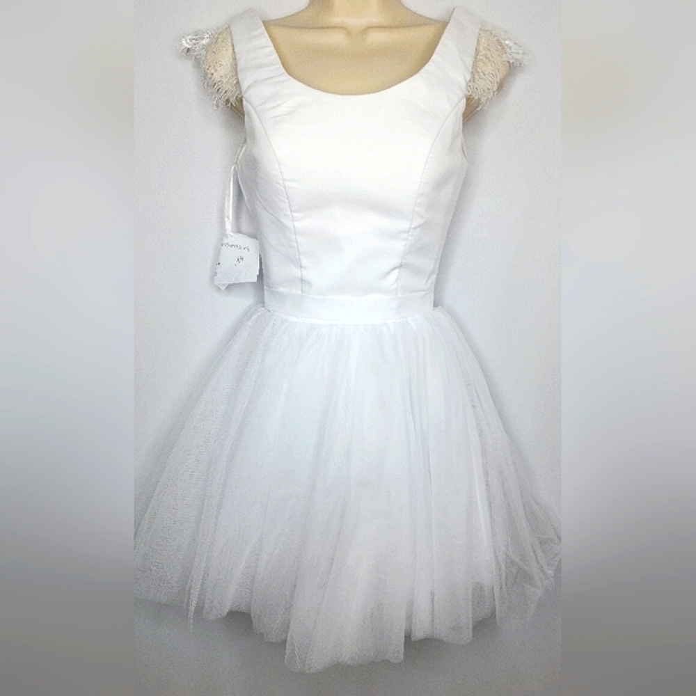 Elegant White Custom Made Dress
